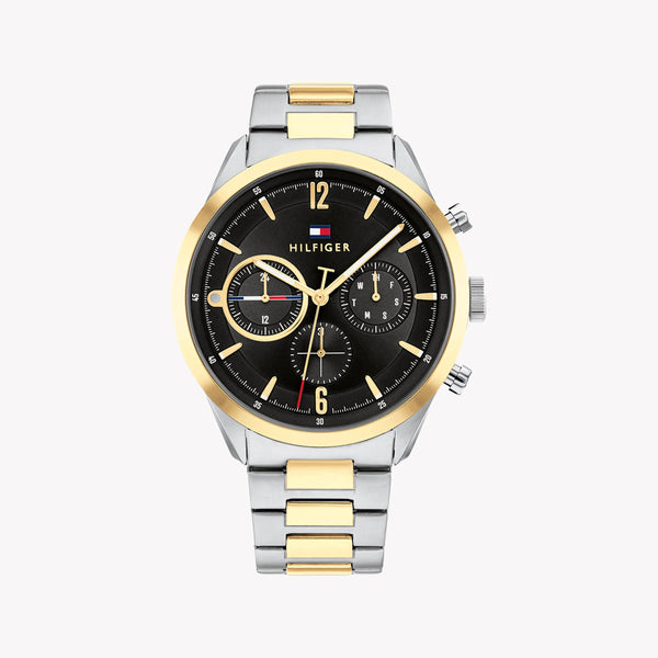 Tommy Hilfiger Men's Two-Tone Watch, Black Dial | 1791944 by i-watch