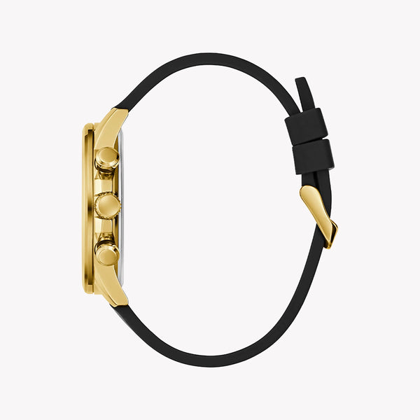 Guess Men's Gold Stainless Steel, Black Silicon | Gw0913g2 by i-watch