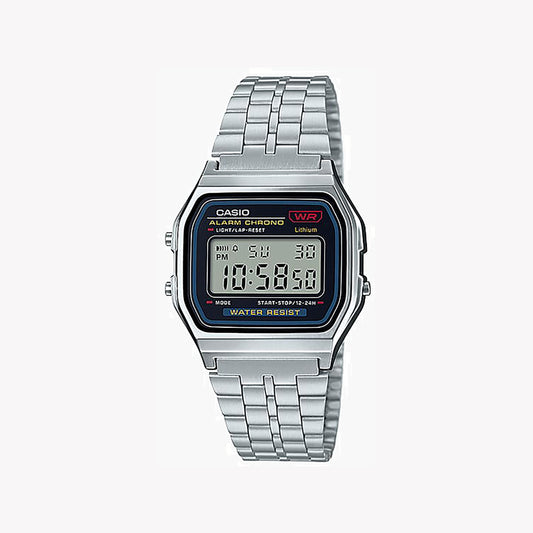 Casio A159WA-N1 Digitale silberne Unisex-Uhr