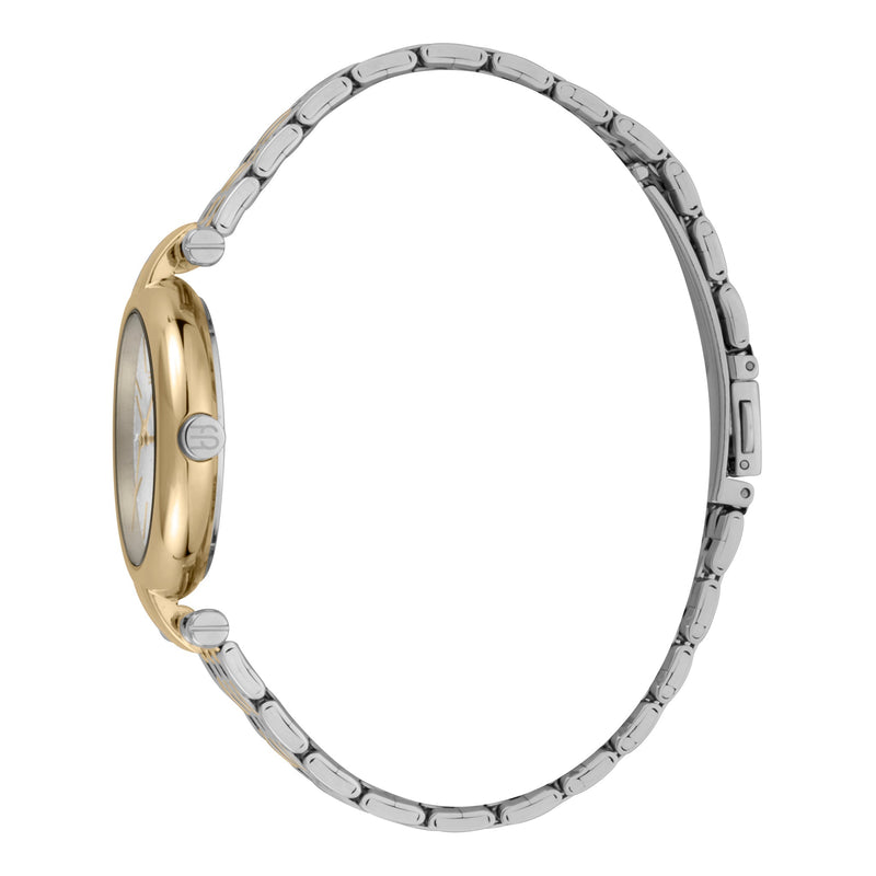 Esprit Women's Watch With Silver Stainless Steel Case And Silver & Gold Stainless Steel Band by i-watch