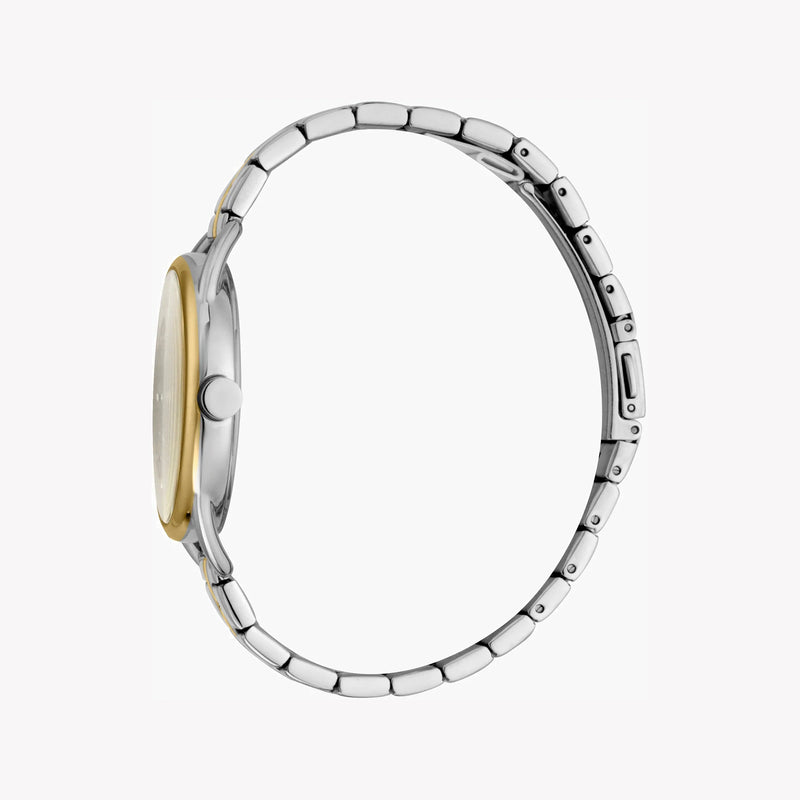 Esprit Women's Silver & Gold Stainless Steel Watch, Silver Dial | Es1l123m0025 by i-watch