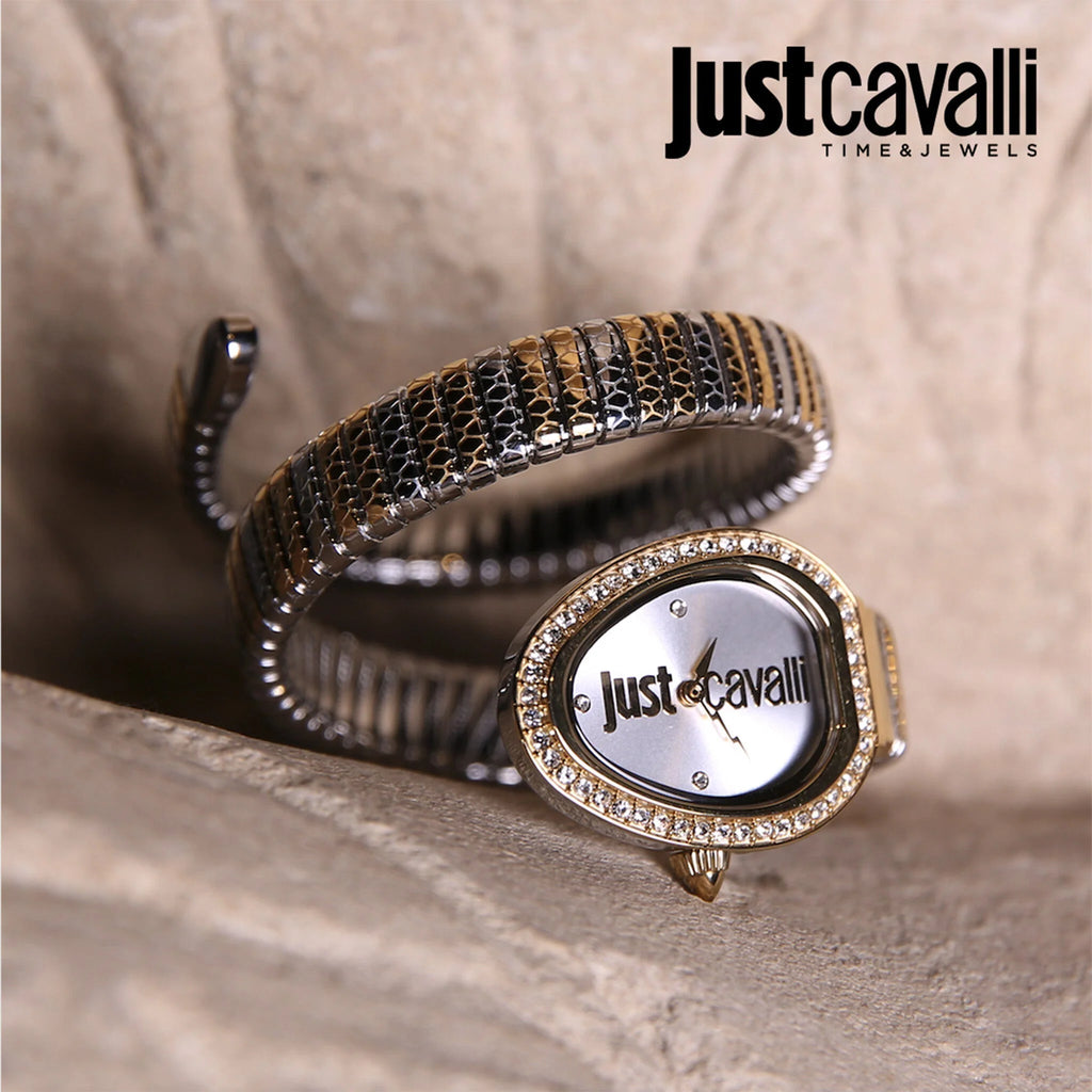 JUST CAVALLI Women's Watch with Silver Stainless Steel Case and Silver & Gold Stainless Steel Band-i-Watch-4