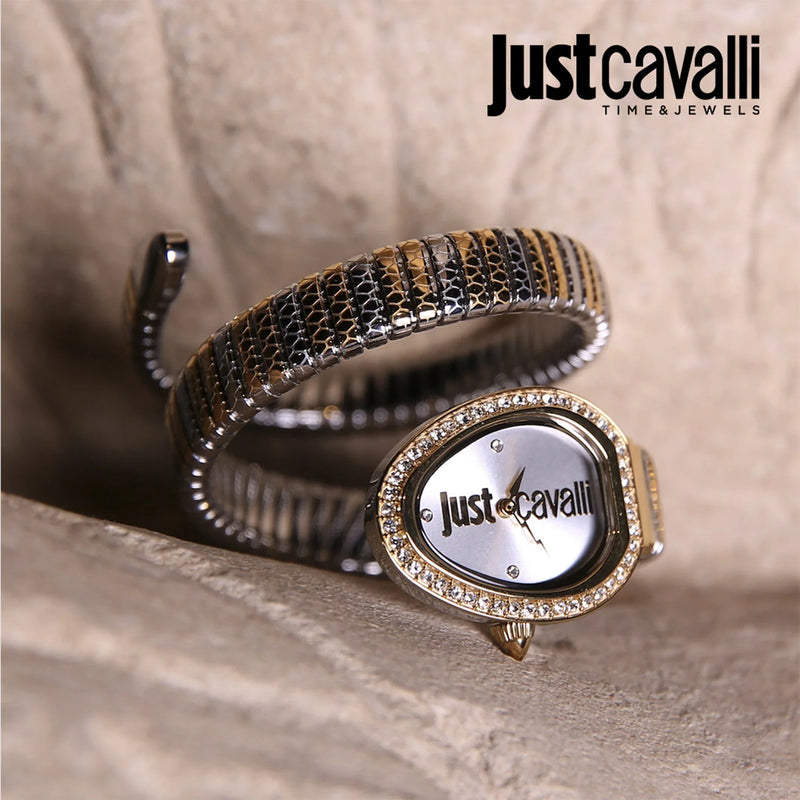 Just Cavalli Women's Silver & Gold Watch, Silver Dial | Jc1l167m0055 by i-watch