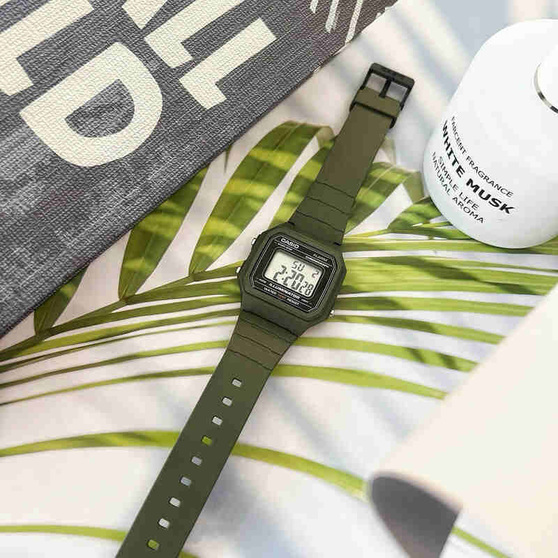 CASIO W-217H-3AV BOLD ADVENTURE - MEN'S SPORTY DIGITAL WATCH with Green Resin Band and Precision Timing-i-Watch-4