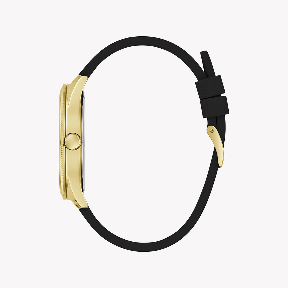 Chic Allure Women's Gold & Black Silicone Watch, Champagne Dial | Gw0726g2 by i-watch