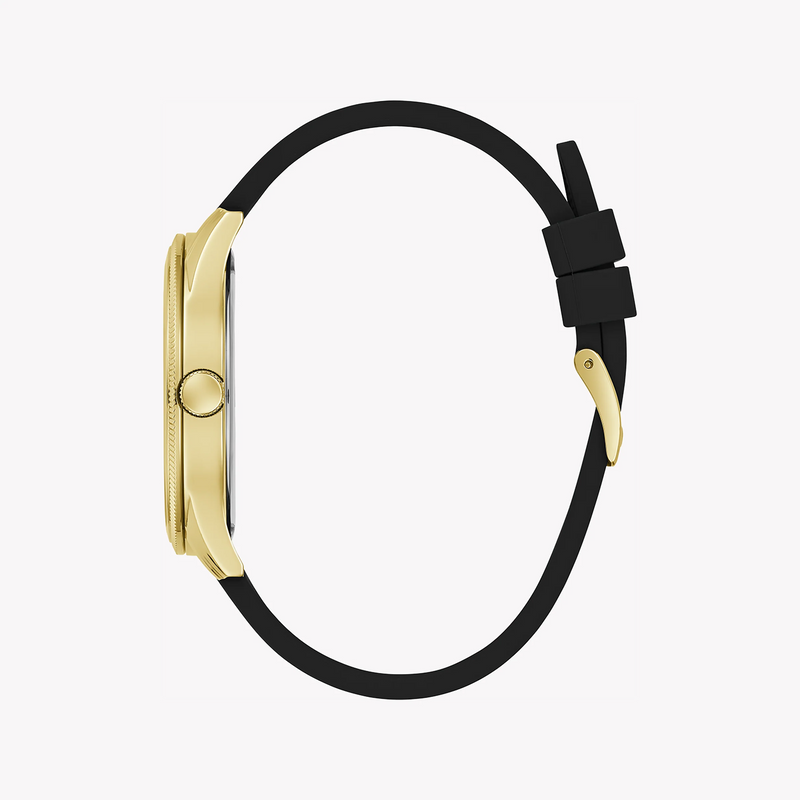 Chic Allure Women's Gold & Black Silicone Watch, Champagne Dial | Gw0726g2 by i-watch