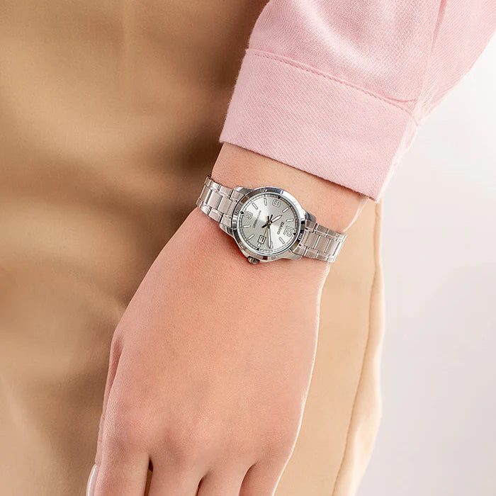 CASIO Women's Watch with Silver Stainless Steel Case and Silver Stainless Steel Band-i-Watch-2