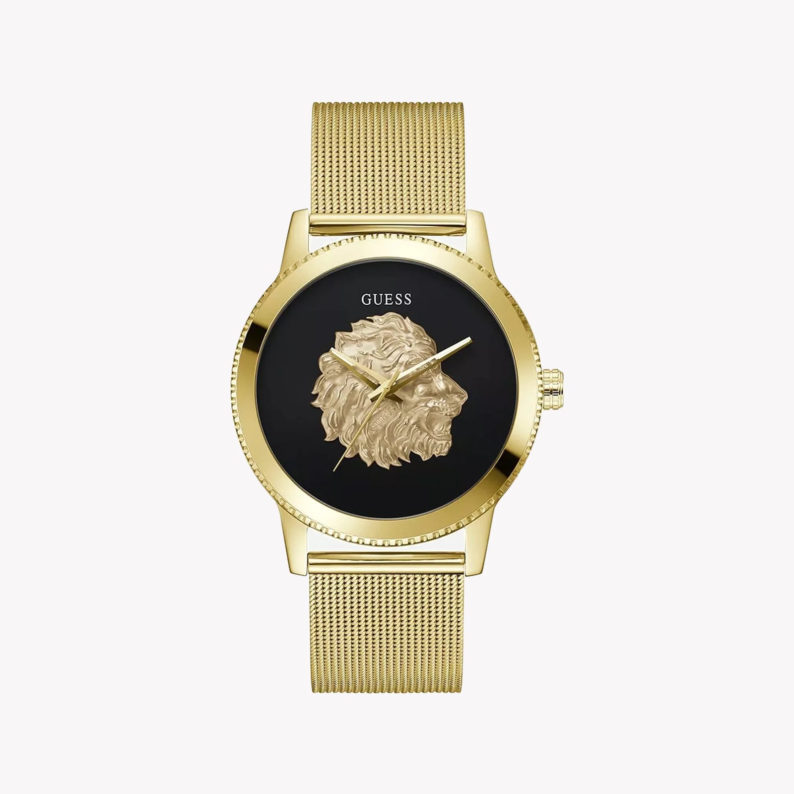 Guess Unisex Gold Stainless Steel Watch, Black Dial | Gw0702g1 by i-watch