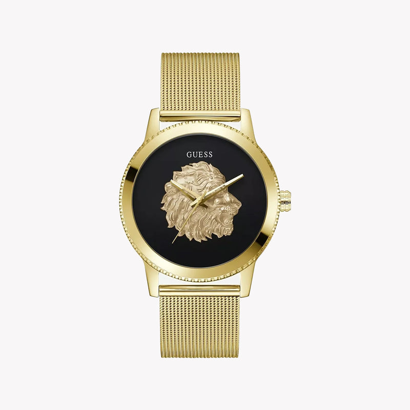Guess Unisex Gold Stainless Steel Watch, Black Dial | Gw0702g1 by i-watch