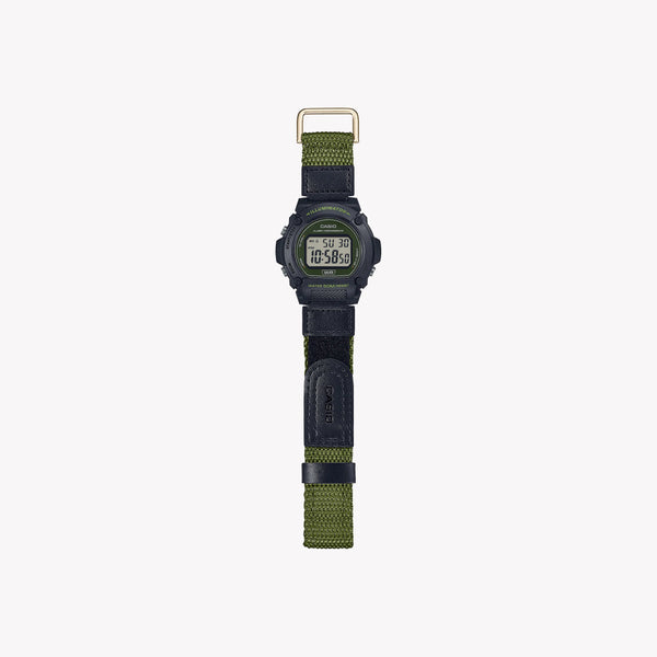 Casio Men's Black Resin Watch, Digital Display | W-219hb-3av by i-watch