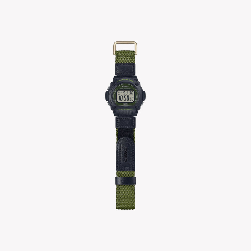 Casio Men's Black Resin Watch, Digital Display | W-219hb-3av by i-watch