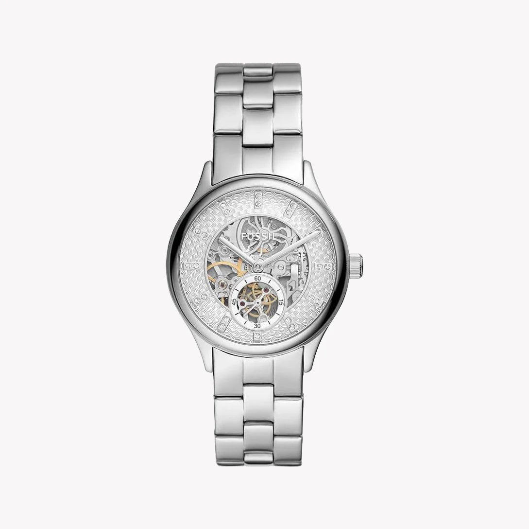 Fossil Women's Silver Stainless Steel Watch, Silver Dial | Bq3649 by i-watch