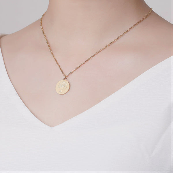 Zink Women's Gold Stainless Steel Necklace | Zfnl008g