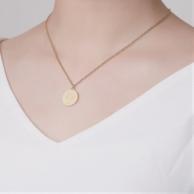 Zink Women's Gold Stainless Steel Necklace | Zfnl008g