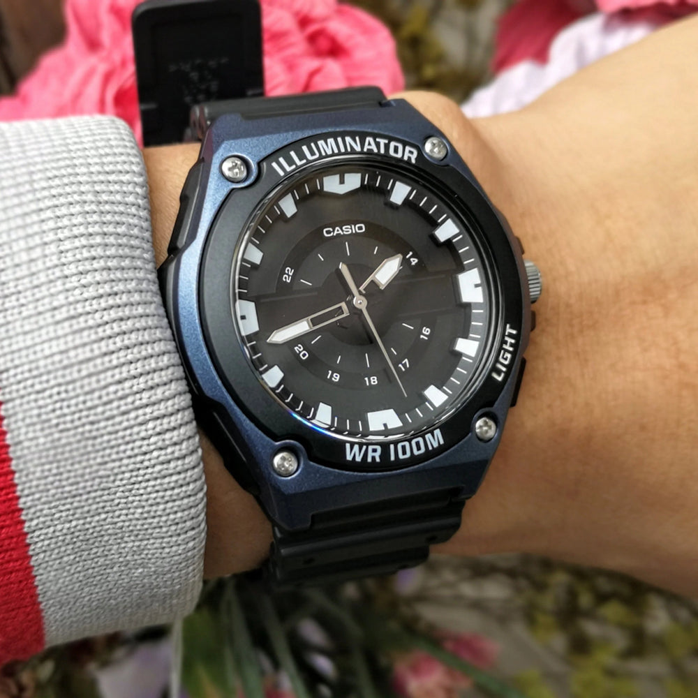 Casio Mwc-100h-2avdf Sporty Style - Rugged Black Resin Men's Watch For Adventure & Everyday Wear by i-watch