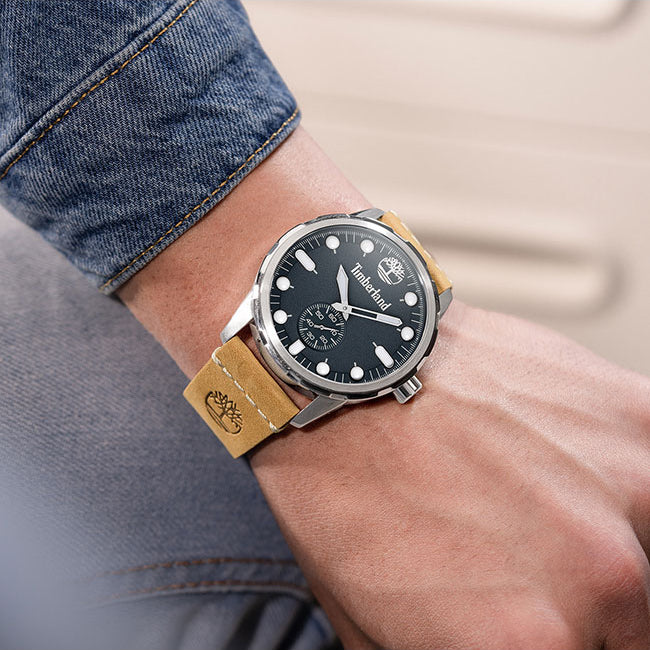 TIMBERLAND TDWGA0028501 RUGGED ELEGANCE - MEN'S STAINLESS STEEL & LEATHER ADVENTURE WATCH-i-Watch-4