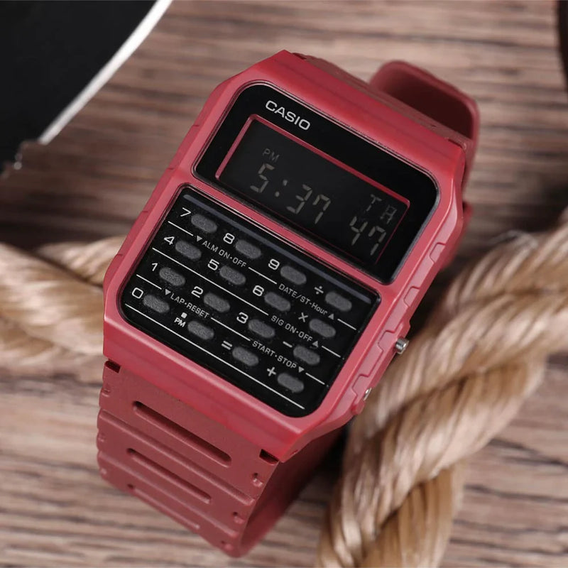Casio Unisex Resin Watch, Red Strap | Ca-53-Wf-4b by i-watch