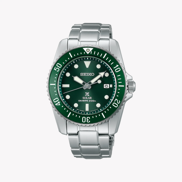 Seiko Men's Silver Stainless Steel, Green Dial | Sne583p1 by i-watch