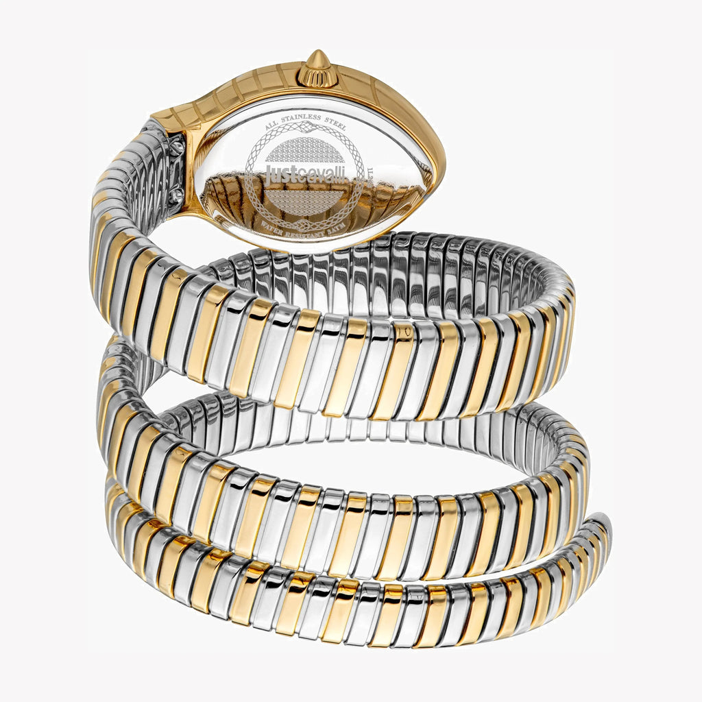 JUST CAVALLI Women's Watch with Gold Stainless Steel Case and Silver & Gold Stainless Steel Band-i-Watch-3