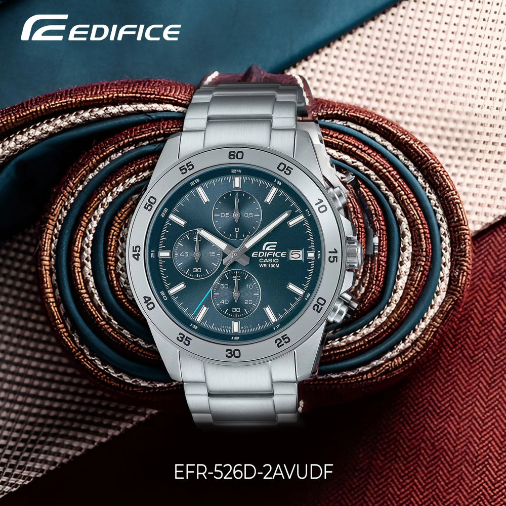 Edifice Men's Stainless Steel Watch, Blue Dial | Efr-526d-2avuef by i-watch