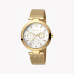 ESPRIT Women's Watch with Gold Stainless Steel Case and Gold Stainless Steel Band