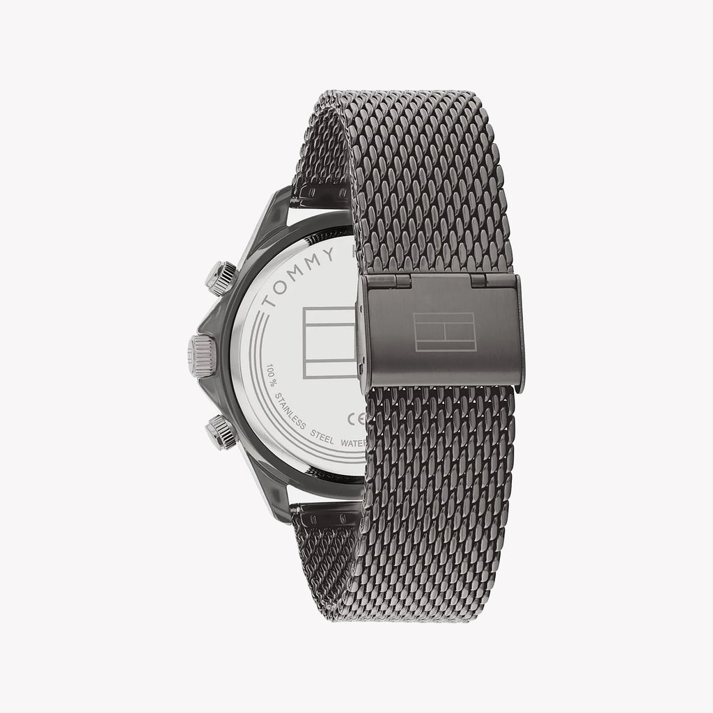 TOMMY HILFIGER 1683486 - ELEGANT GREY STAINLESS STEEL MEN'S WATCH WITH BOLD BLACK DIAL-i-Watch-3