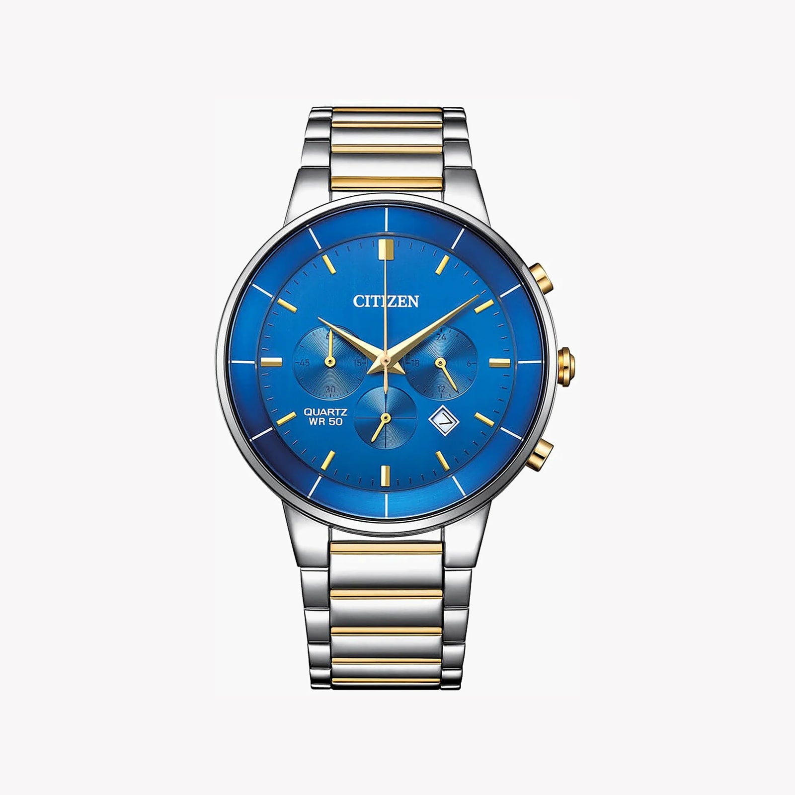 Citizen Men's Stainless Steel & Gold Watch, Blue Dial | An8224-51l by i-watch