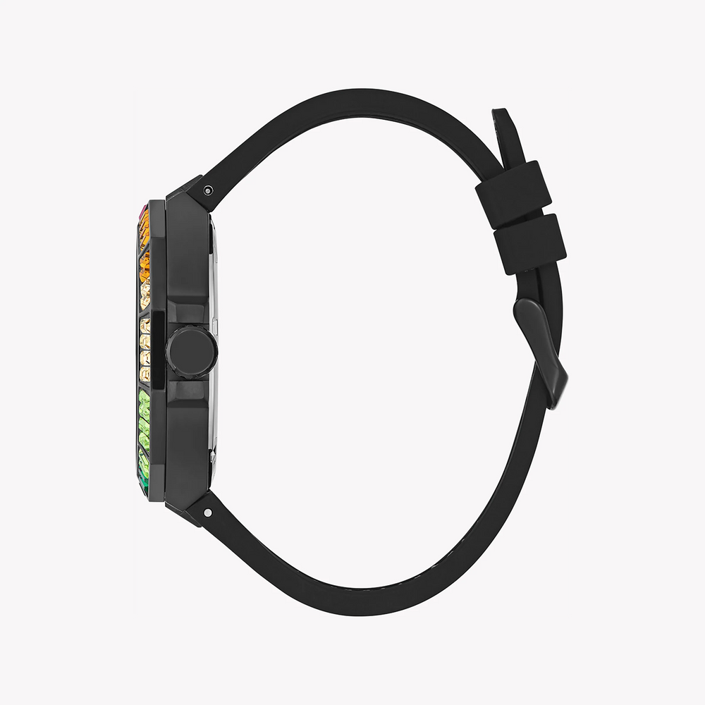 GUESS GW0701G1 BOLD STRIKE - BLACK RECYCLED STEEL MEN'S WATCH WITH COMFORTABLE NYLON/SILICONE BAND-i-Watch-2