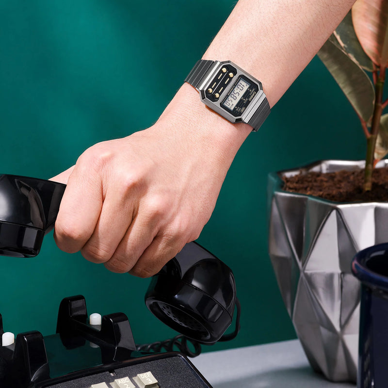 Timeless Elegance Unisex Resin Watch, Metal Strap | A100wegg-1a2e by i-watch