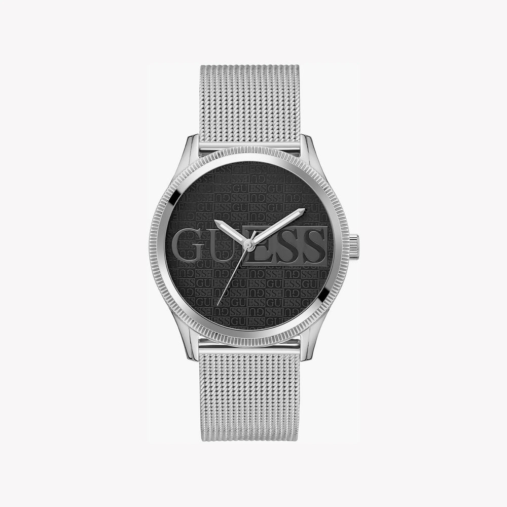 Guess Women's Silver Steel Watch, Black Dial | Gw0710g1 by i-watch