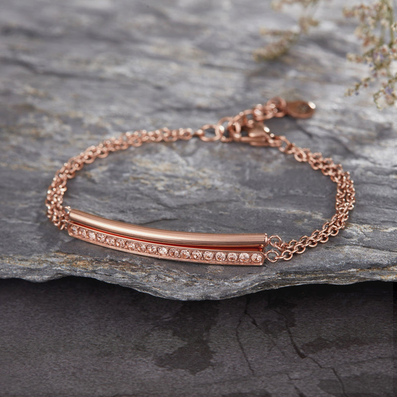 Zink Women's Rose Gold Stainless Steel Bracelet | Zfbr012rg