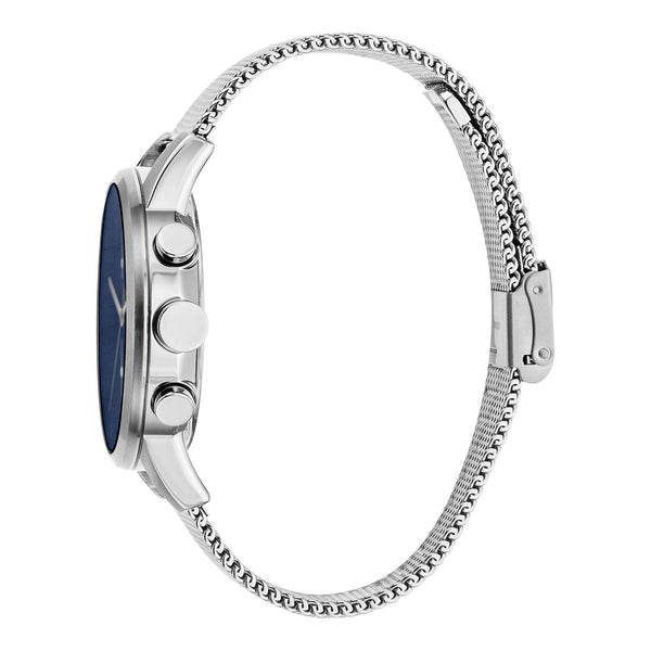 Esprit Men's Elegance - Timeless Blue Dial & Silver Stainless Steel Watch by i-watch