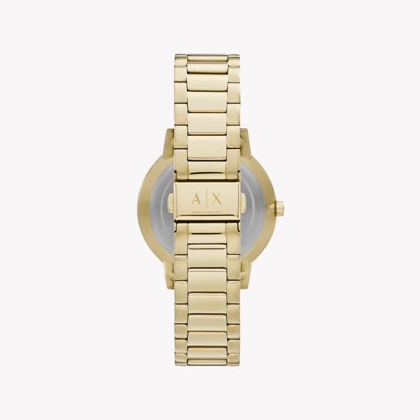 Armani Exchange Men's Gold Watch, Black Dial | Ax7119