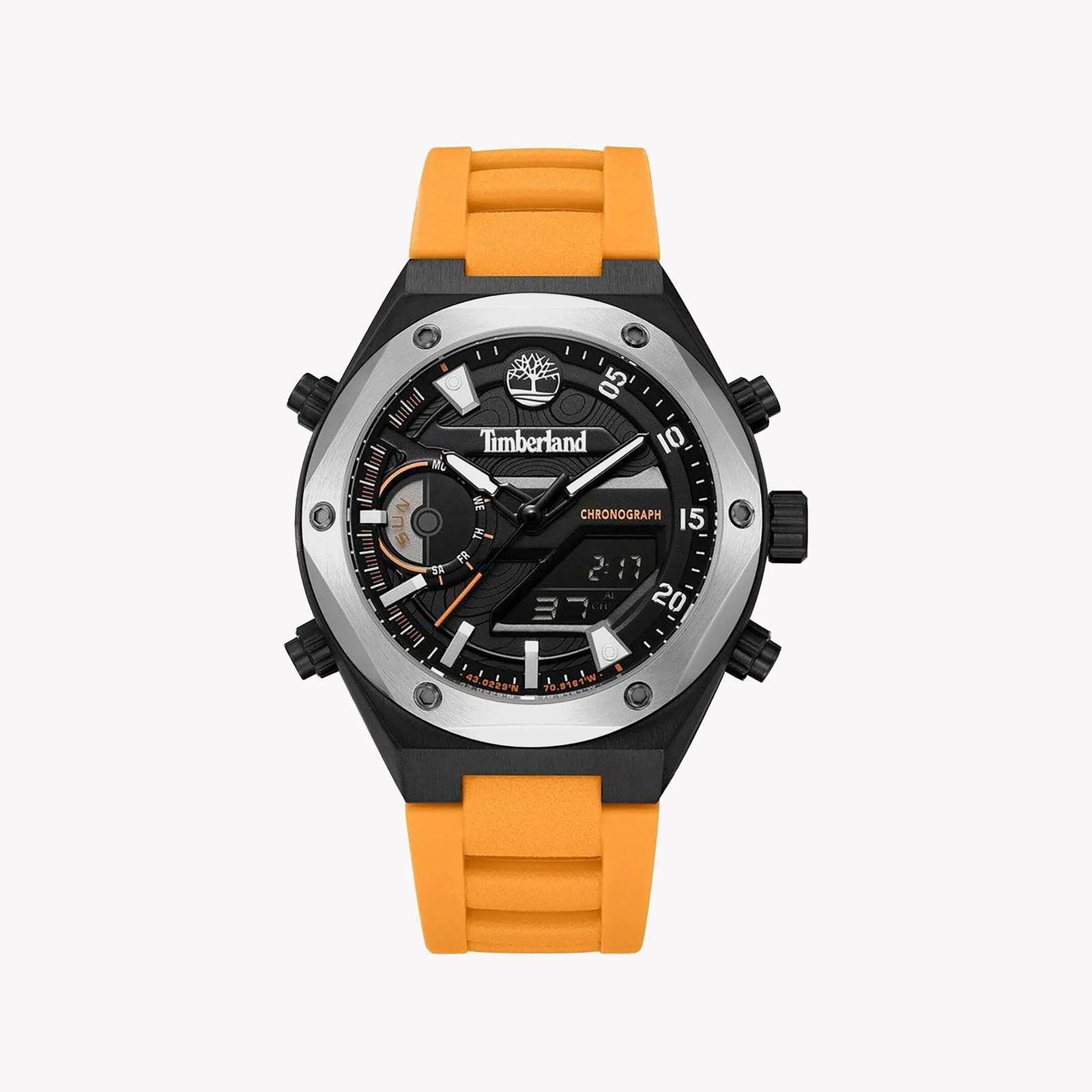 Timberland Men's Black Watch, Orange Band | Tdwgp2231402 by i-watch