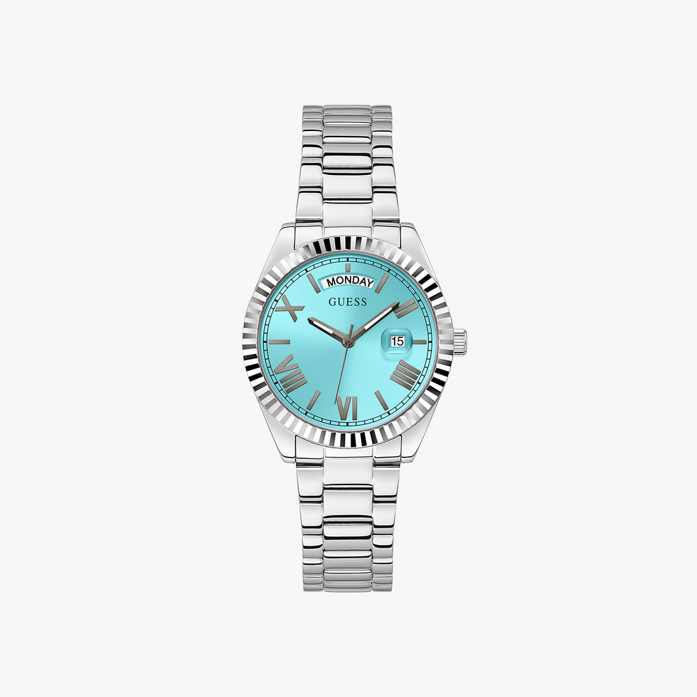 Guess Women's Silver & Blue Stainless Steel Watch | Gw0308l4 by i-watch