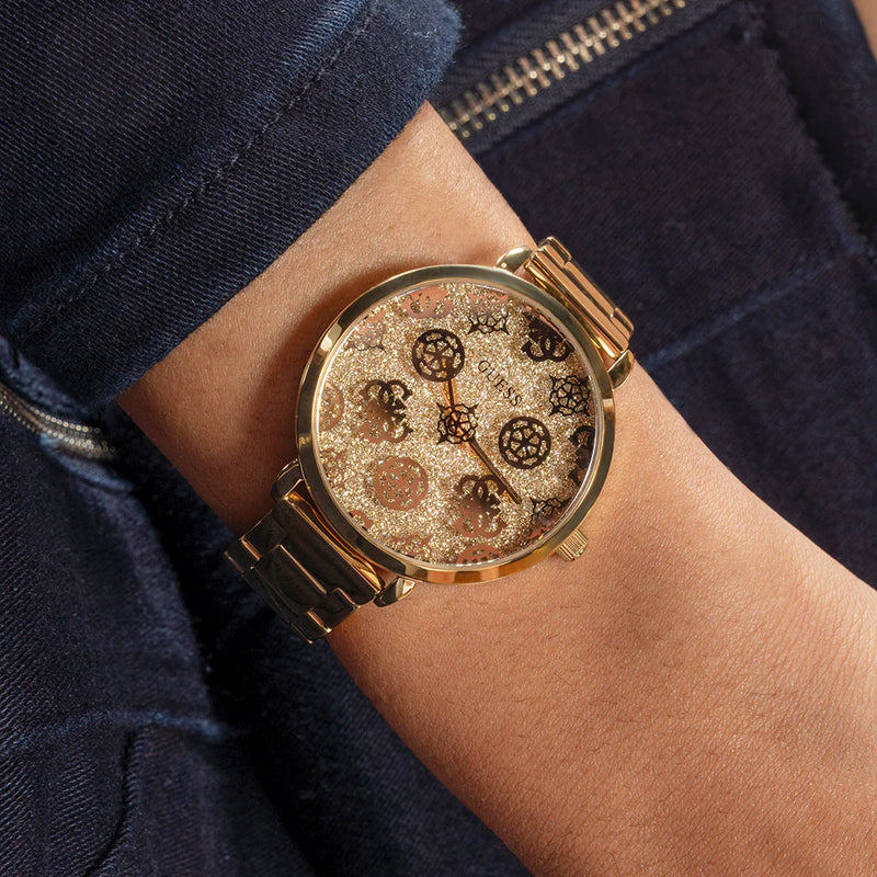 Guess Women's Gold Stainless Steel Watch, Gold Dial | Gw0670l2 by i-watch