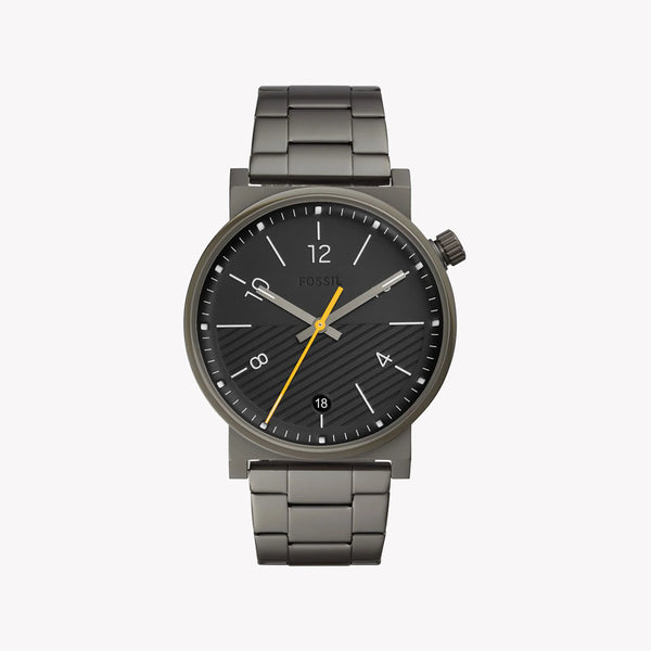 Fossil Men's Gray Stainless Steel, Black Dial | Fs5508 by i-watch