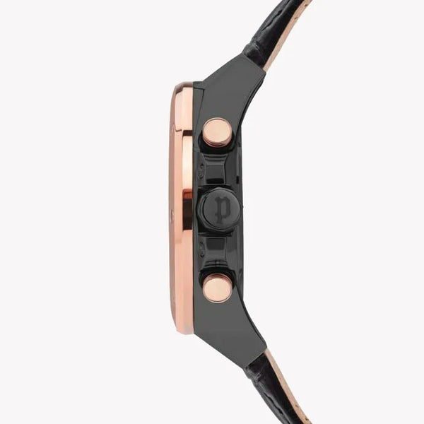Police Men's Rose Gold Watch, Black Leather | Pl-15711jsbr_61 by i-watch