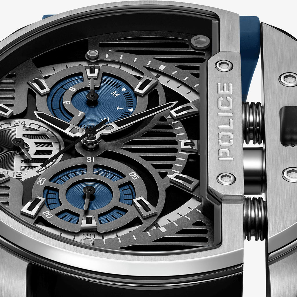 POLICE PEWGQ2203604 - MASTERFUL STYLE & RELIABILITY Men's Watch with Grey Dial and Blue Band-i-Watch-3