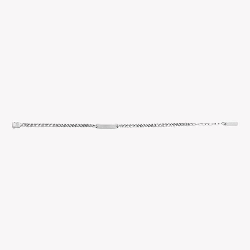 Emporio Armani Men's Silver Bracelet, Stainless Steel ID Plate | EGS3189040