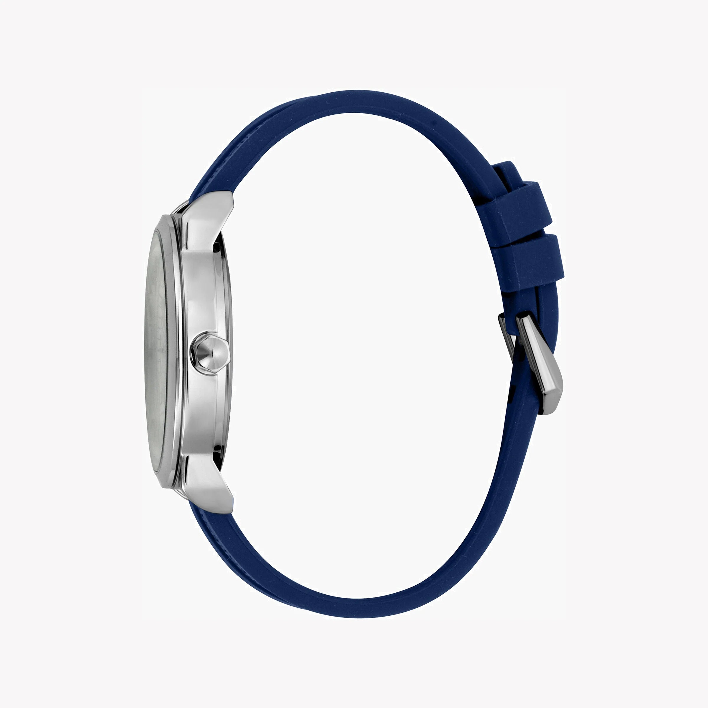 JUST CAVALLI JC1G141P0025 ELEGANT BLUE SILICONE MEN'S WATCH - TIMELESS SILVER DIAL-i-Watch-2