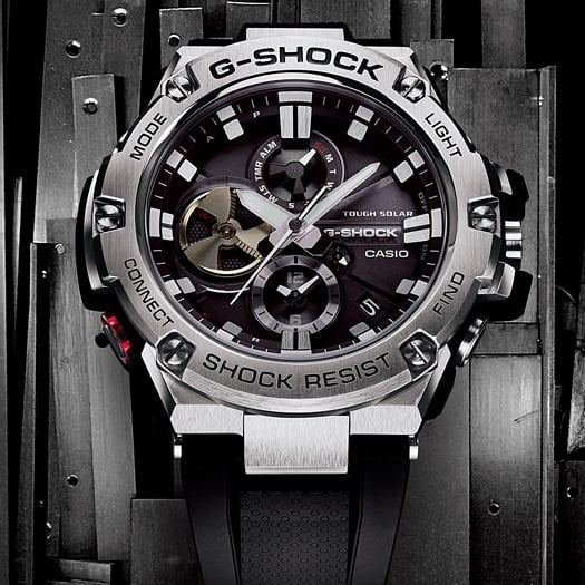 Casio G-Shock Gst-B100-1adr - Unyielding Style For The Modern Explorer Men's Watch With Silver Stainless Steel Case And Bold Black Resin Band by i-watch