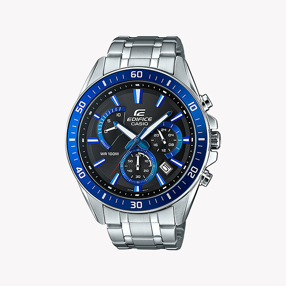 Casio Edifice Efr-552d-1a2vudf - Sporty Performance Men's Watch With Blue Dial & Steel Band by i-watch