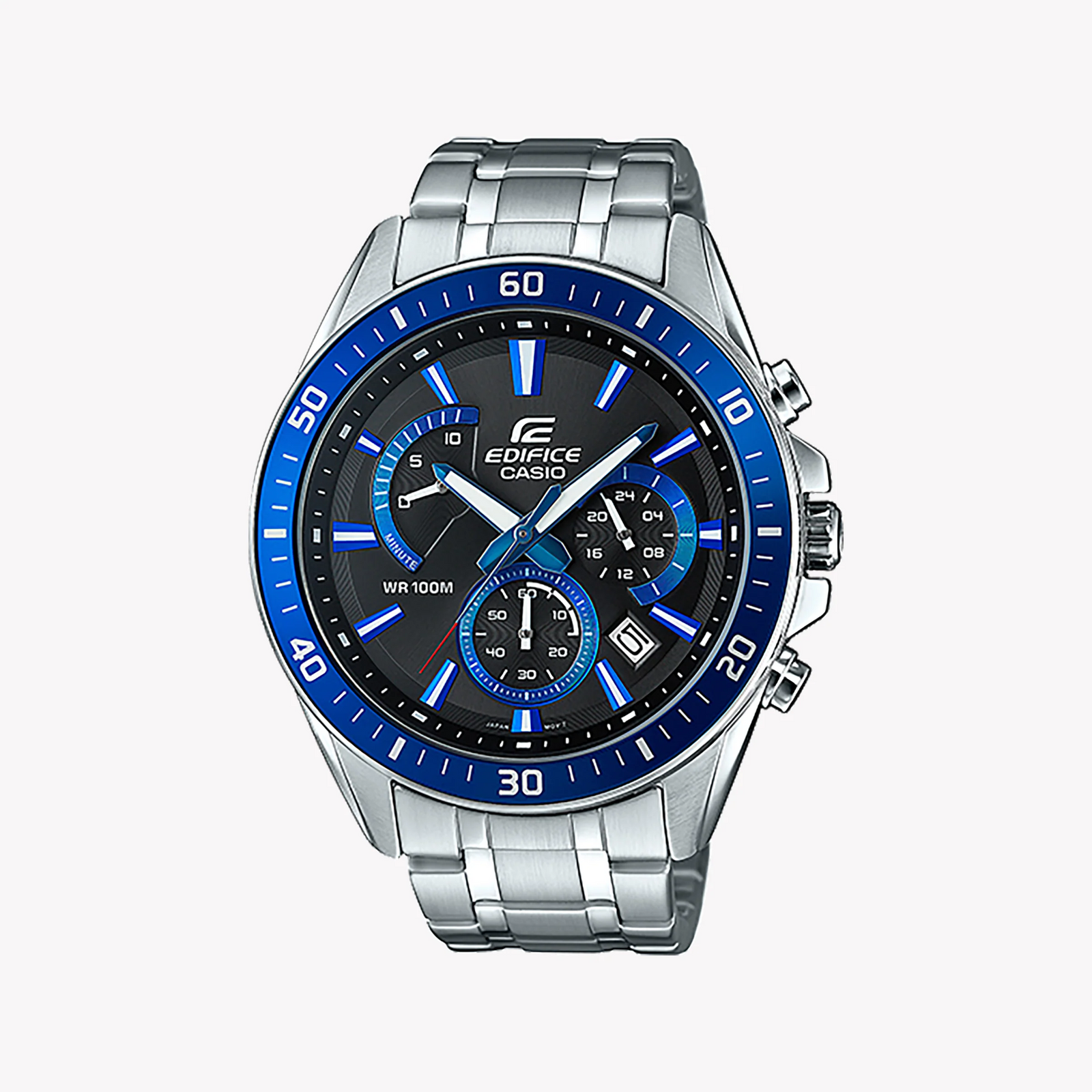 Casio Edifice Efr-552d-1a2vudf - Sporty Performance Men's Watch With Blue Dial & Steel Band by i-watch