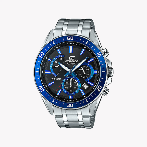 Casio Edifice Efr-552d-1a2vudf - Sporty Performance Men's Watch With Blue Dial & Steel Band by i-watch