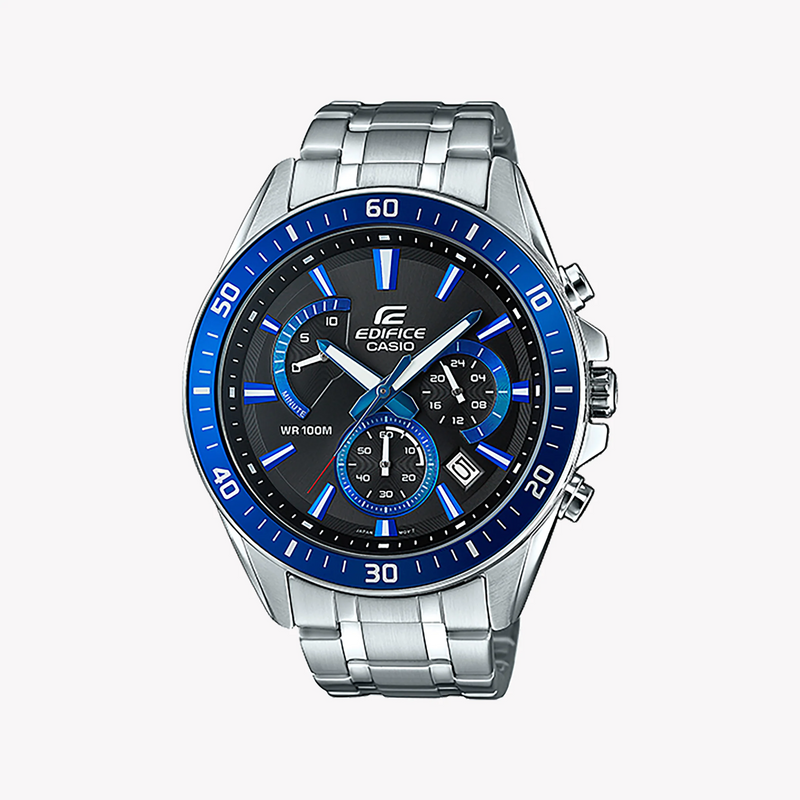 Casio Edifice Efr-552d-1a2vudf - Sporty Performance Men's Watch With Blue Dial & Steel Band by i-watch