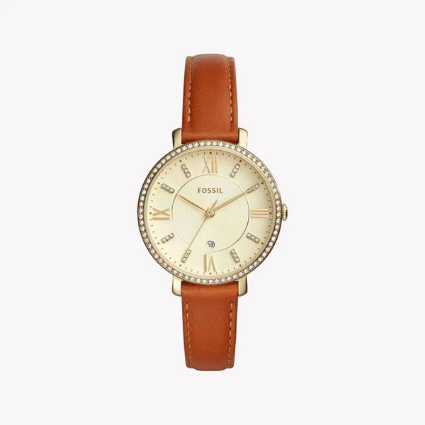 Fossil Women's Gold Stainless Steel Watch, Brown Leather | Es4293 by i-watch