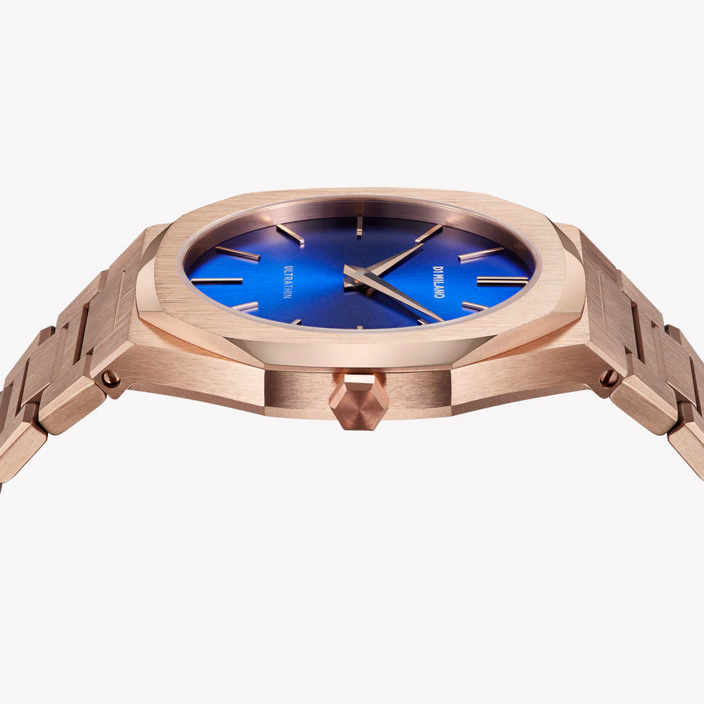 D1 MILANO Women's Rose Gold Watch, Dark Blue Dial | D1-UTBL12 by i-watch