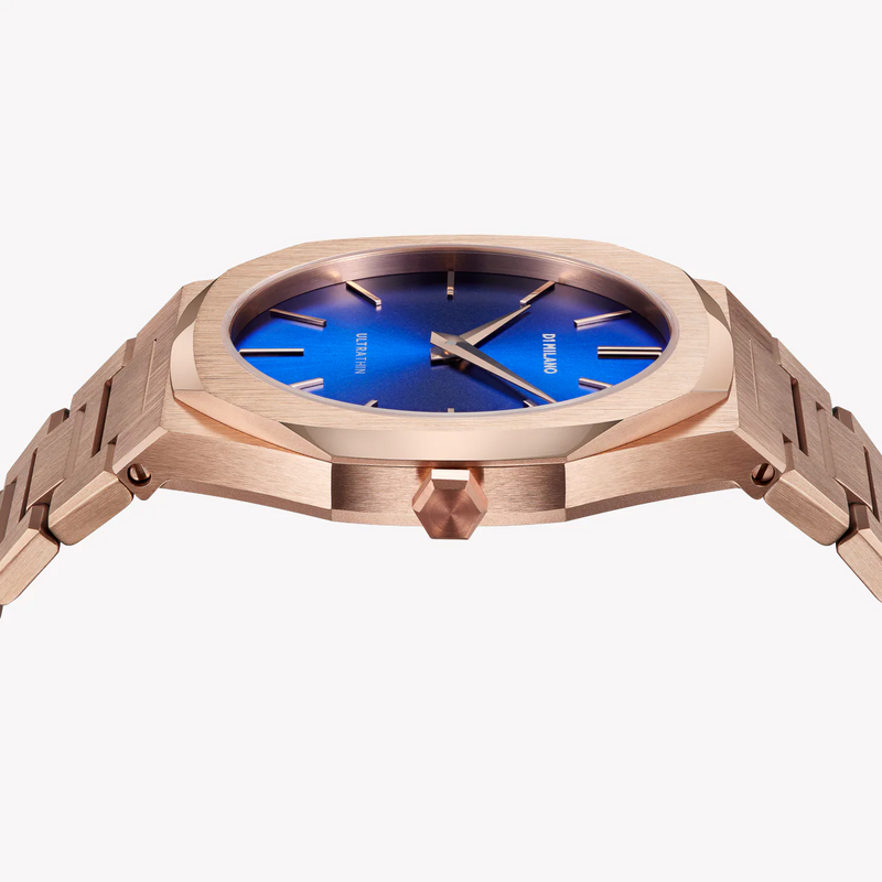 D1 MILANO Women's Rose Gold Watch, Dark Blue Dial | D1-UTBL12 by i-watch