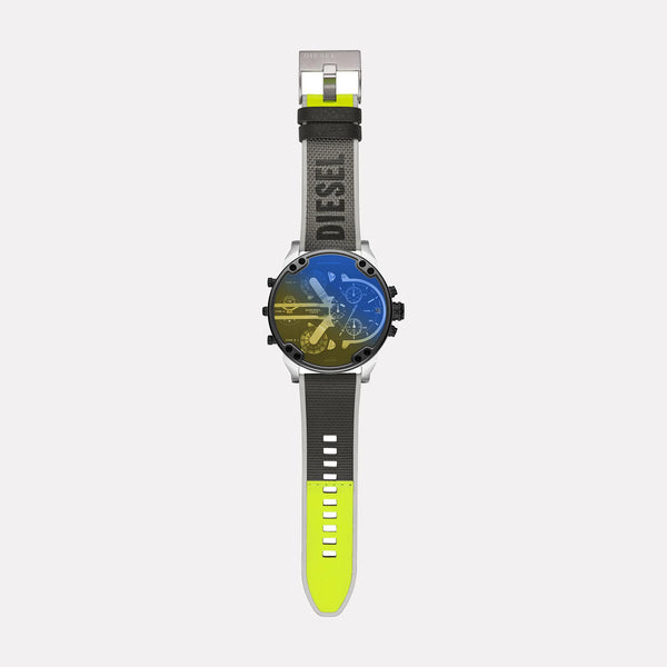 Diesel Men's Silver Stainless Steel, Multicolor Nylon | Dz7429 by i-watch